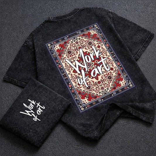 Acid wash doff shoulder t shirt Work of Art!