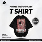 Printed drop shoulder t shirt 
