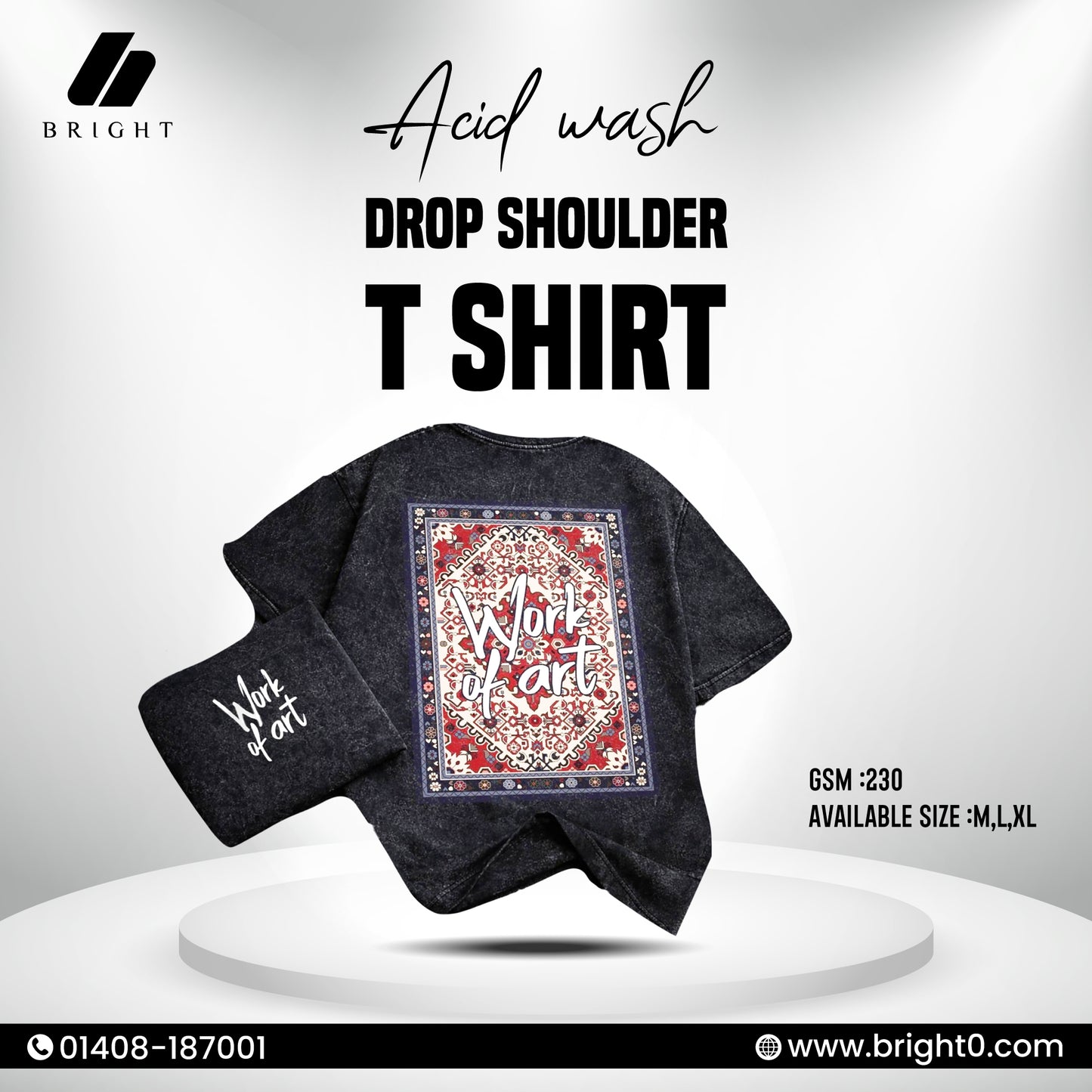 Acid wash doff shoulder t shirt  Work of Art!