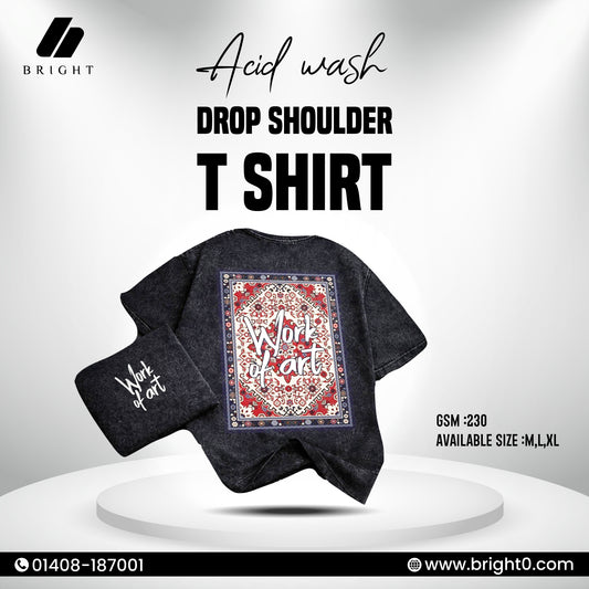 Acid wash doff shoulder t shirt  Work of Art!