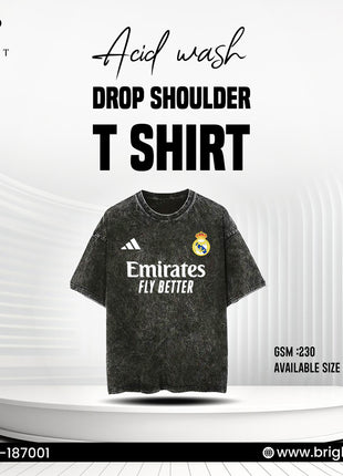 Acid Wash Drop Shoulder T-Shirt (Premium Street Style)