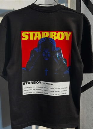 Printed drop shoulder t shirt