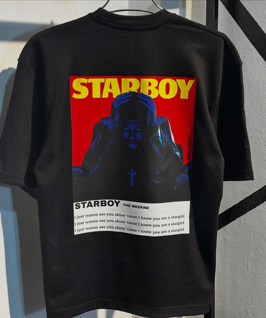 Printed drop shoulder t shirt
