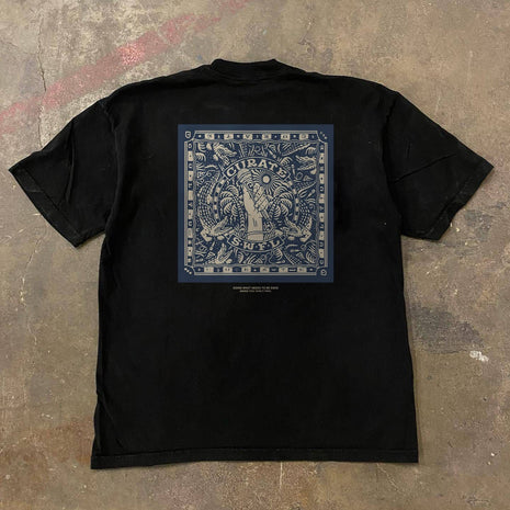 Drop shulder t shirt printed