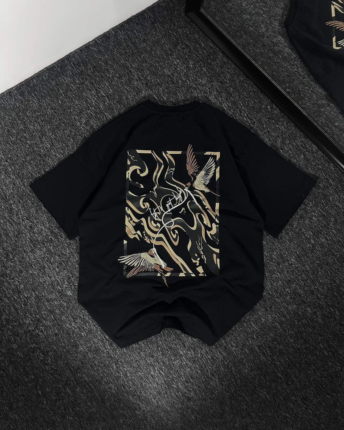 Printed drop shulder t shirt